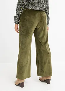 Pantaloni in jersey con effetto velluto a coste, bonprix