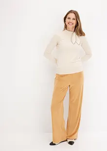 Pantaloni in jersey con effetto velluto a coste, bonprix