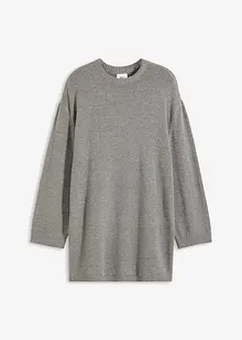 Maglione lungo in filato fine con spacchi laterali in misto viscosa, bonprix