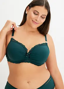 Reggiseno con coppe preformate, ferretto e poliammide riciclata, bonprix