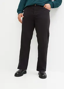 Pantaloni regular fit in twill di puro cotone, straight, bonprix