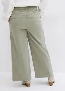 Pantaloni in velluto a coste con cinta comoda, vita alta, bonprix