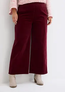 Pantaloni in velluto a coste con cinta comoda, vita alta, bonprix