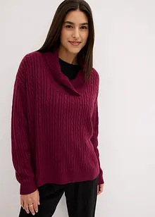 Maglione con scollo a V e spacchi ai lati, bonprix