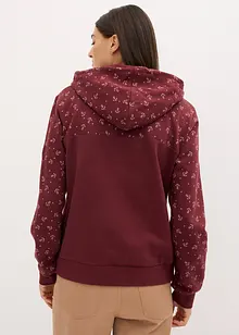 Felpa con cappuccio e cerniera in puro cotone, bonprix