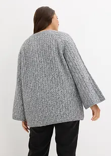 Maglione oversize con lavorazione a trecce, bonprix