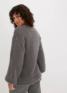 Maglione oversize in filato piumato, bonprix