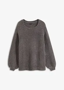 Maglione oversize in filato piumato, bonprix