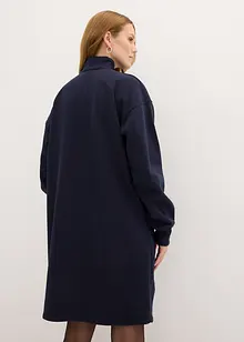 Abito oversize con collo e zip, bonprix