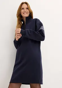 Abito oversize con collo e zip, bonprix