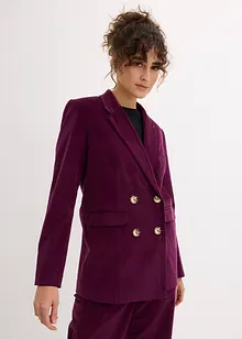Blazer doppiopetto in velluto a coste con cotone biologico, bonprix