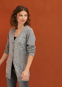 Cardigan con paillettes, bonprix