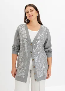 Cardigan con paillettes, bonprix