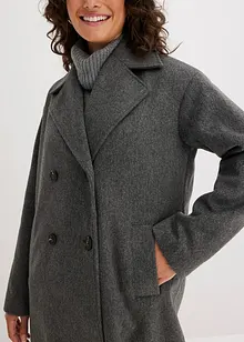 Cappotto oversize doppiopetto in simil lana, bonprix