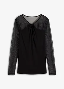 Maglia a maniche lunghe con mesh, bonprix