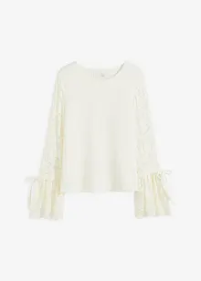 Maglia a maniche lunghe con pizzo, bonprix