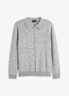 Cardigan con colletto e cerniera, bonprix