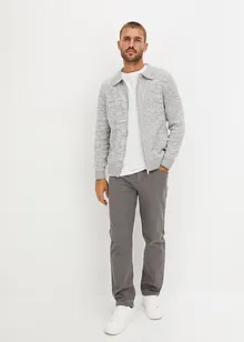 Cardigan con colletto e cerniera, bonprix