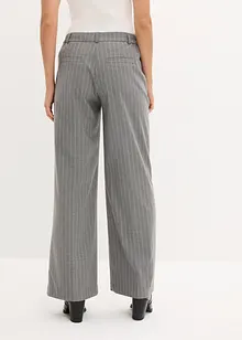 Pantaloni a palazzo gessati con pinces, bonprix