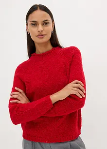 Maglione cropped in misto lana, bonprix