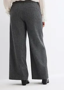 Pantaloni in misto lana con struttura a spina di pesce, bonprix