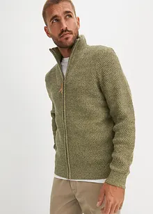 Cardigan con collo dritto e cotone riciclato, bonprix