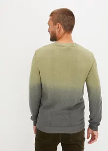 Maglione con lavorazione a trecce e colori sfumati, bonprix