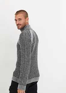 Maglione operato con collo dritto, bonprix