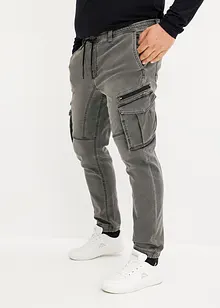 Jeans in felpa con tasche cargo regular fit, straight, bonprix