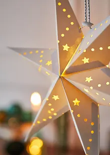 Decorazione da appendere LED stella di carta, bonprix