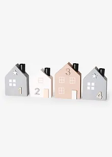 Portacandele a forma di casa (set 4 pezzi), bonprix