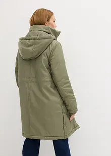 Parka imbottito con cappuccio staccabile e coulisse in vita, bonprix