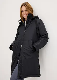 Parka imbottito con cappuccio staccabile e coulisse in vita, bonprix