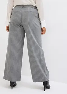 Pantaloni a palazzo gessati con pinces, bonprix