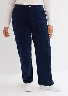 Pantaloni cargo di velluto a coste elasticizzato, bonprix