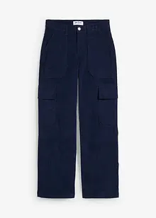 Pantaloni cargo di velluto a coste elasticizzato, bonprix