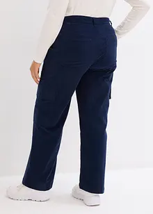 Pantaloni cargo di velluto a coste elasticizzato, bonprix