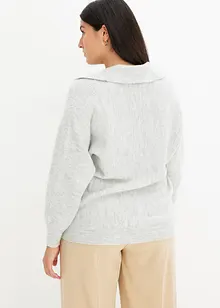 Maglione con colletto e zip, bonprix