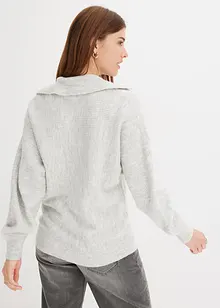 Maglione con colletto e zip, bonprix