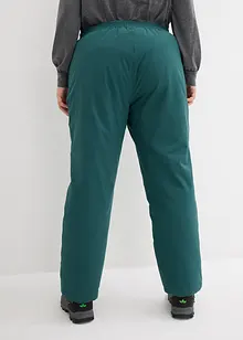 Pantaloni termici impermeabili con fodera in pile e cinta comoda, straight, bonprix