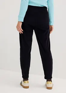 Pantaloni cropped di velluto a coste in cotone biologico con cinta comoda, bonprix