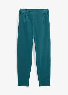 Pantaloni cropped di velluto a coste in cotone biologico con cinta comoda, bonprix