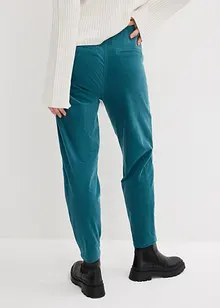 Pantaloni cropped di velluto a coste in cotone biologico con cinta comoda, bonprix