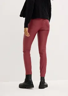 Pantaloni elasticizzati rivestiti con cinta comfort, skinny, bonprix