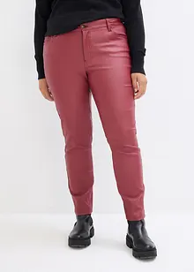 Pantaloni elasticizzati rivestiti con cinta comfort, skinny, bonprix