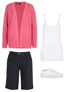 Bermuda in popeline di cotone con cinta comoda, bonprix