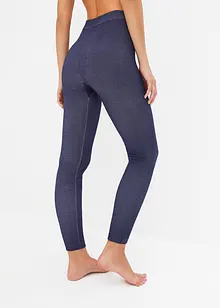 Leggings termici in pile effetto jeans, bonprix