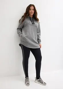 Tuta sportiva con felpa lunga oversize e leggings (set 2 pezzi), bonprix