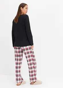 Pigiama con pantaloni in flanella, bonprix