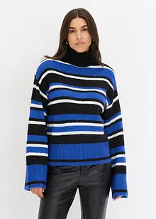 Maglione a collo alto a righe, bonprix